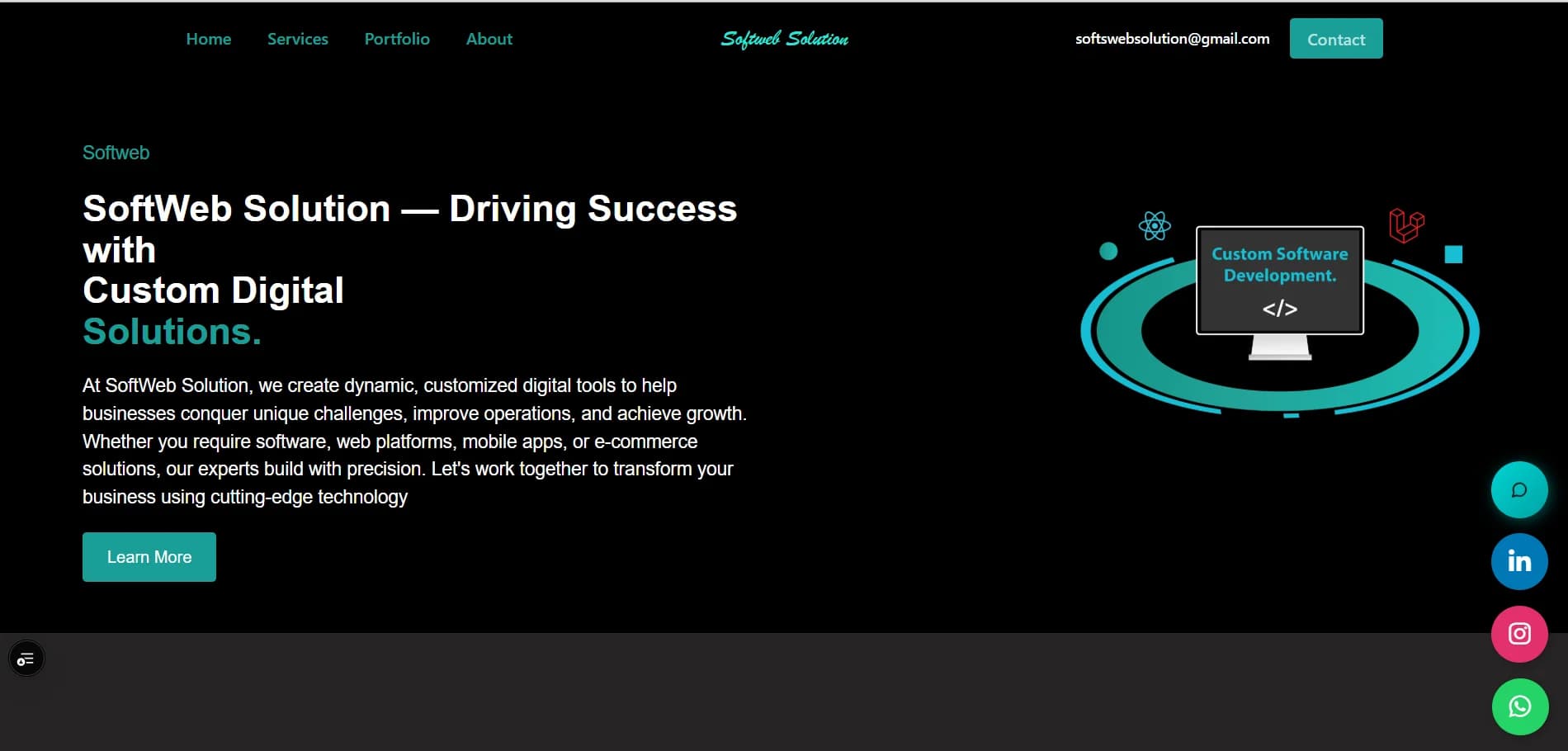 Softweb Solution — Custom Marketing Site